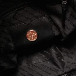 Pre Owned Dkny Brown/Beige Signature Coated Canvas And Leather Satchel 