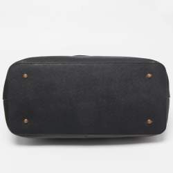 Pre Owned DKNY Black Saffiano Leather Double Zip Tote