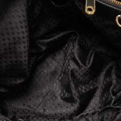 Pre Owned DKNY Black Saffiano Leather Double Zip Tote