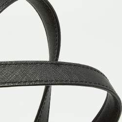 DKNY Black Signature Canvas and Leather Zip Side Shopper Tote
