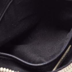 Pre Owned DKNY Gold/Beige Canvas and Leather Shoulder Bag