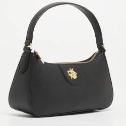 Pre Owned DKNY Black Leather Carol Baguette Bag