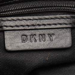 Pre Owned Dkny Navy Blue Leather Greenwich Top Handle Bag
