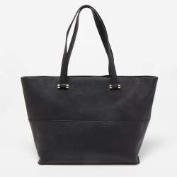 Pre Owned DKNY Black Leather Bryant Park Shopper Tote