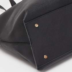 Pre Owned DKNY Black Leather Bryant Park Shopper Tote