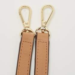 Pre Owned DKNY Tan/Brown Monogram Coated Canvas and Leather Sandra Top Handle Bag