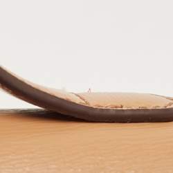 Pre Owned DKNY Tan/Brown Monogram Coated Canvas and Leather Sandra Top Handle Bag