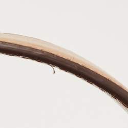 Pre Owned DKNY Tan/Brown Monogram Coated Canvas and Leather Sandra Top Handle Bag