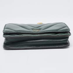 Pre Owned DKNY Green Quilted Leather Allen Chain Shoulder Bag