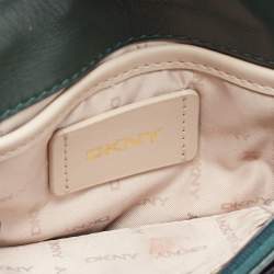 Pre Owned DKNY Green Quilted Leather Allen Chain Shoulder Bag