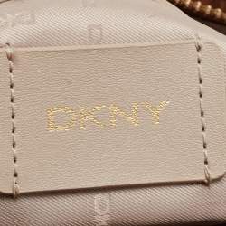 Pre Owned DKNY Brown Croc Embossed Leather Paige Tote