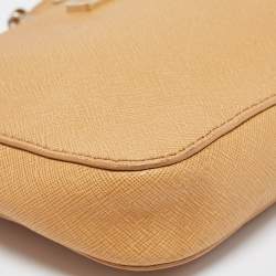 DKNY Tan Saffiano Leather Bryant Park Crossbody Bag