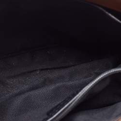 Pre Owned DKNY Brown Pinstripe Quilted Leather Gansevoort Flap Shoulder Bag