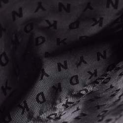 Pre Owned DKNY Red Logo Embossed Double Zip Crossbody Bag