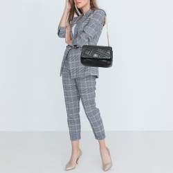 Pre Owned DKNY Black Quilted Leather Allen Flap Shoulder Bag