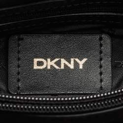 Pre Owned DKNY Black Quilted Leather Allen Flap Shoulder Bag
