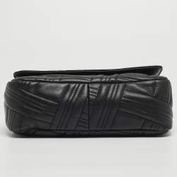 Pre Owned DKNY Black Quilted Leather Allen Flap Shoulder Bag