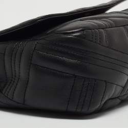 Pre Owned DKNY Black Quilted Leather Allen Flap Shoulder Bag