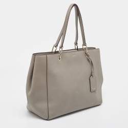 Pre Owned DKNY Grey Leather Bryant Park Tote