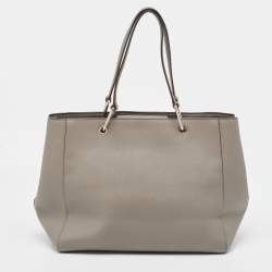 Pre Owned DKNY Grey Leather Bryant Park Tote
