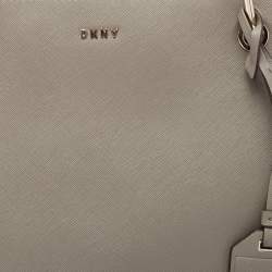 Pre Owned DKNY Grey Leather Bryant Park Tote