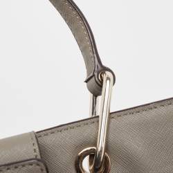 Pre Owned DKNY Grey Leather Bryant Park Tote