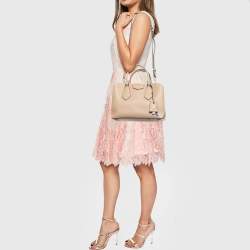 Pre Owned DKNY Beige Leather Sullivan Top Handle Bag