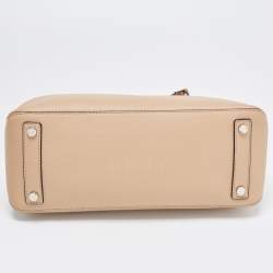 Pre Owned DKNY Beige Leather Sullivan Top Handle Bag