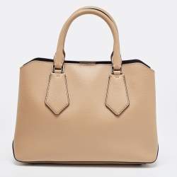 Pre Owned DKNY Beige Leather Sullivan Top Handle Bag