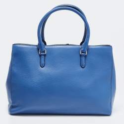 مملوكة مسبقًا DKNY Blue Leather Whitney Work Tote