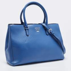 مملوكة مسبقًا DKNY Blue Leather Whitney Work Tote