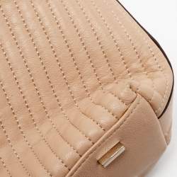 Pre Owned DKNY Beige Quilted Leather Chain Tote