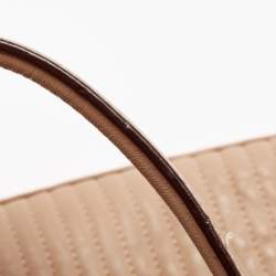 Pre Owned DKNY Beige Quilted Leather Chain Tote
