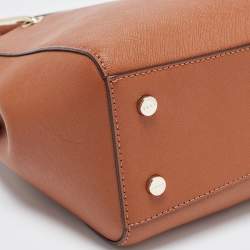 Pre Owned DKNY Tan Leather Julius MD Zip Tote