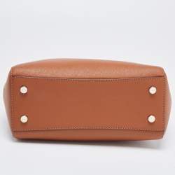 Pre Owned DKNY Tan Leather Julius MD Zip Tote