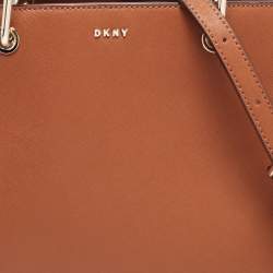 Pre Owned DKNY Tan Leather Julius MD Zip Tote