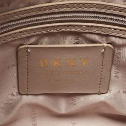 Pre Owned DKNY Tan Leather Julius MD Zip Tote