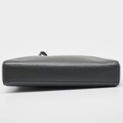 Pre Owned DKNY Dark Grey Leather Ellisa Messenger Bag