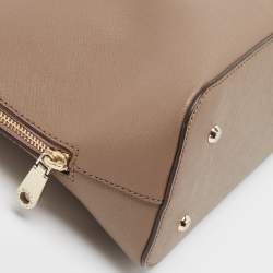 Pre Owned DKNY Beige Leather Dome Shoulder Bag