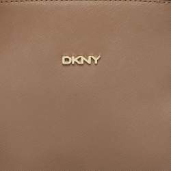 Pre Owned DKNY Beige Leather Dome Shoulder Bag