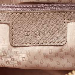 Pre Owned DKNY Beige Leather Dome Shoulder Bag
