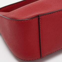 Pre Owned DKNY Red Leather Carol Baguette Bag