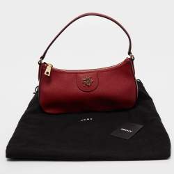Pre Owned DKNY Red Leather Carol Baguette Bag
