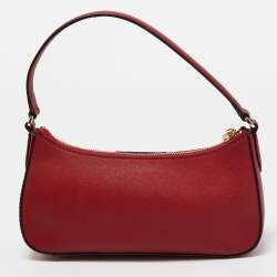 Pre Owned DKNY Red Leather Carol Baguette Bag