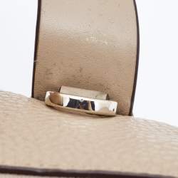 Pre Owned DKNY Beige Leather Zip Boston Bag