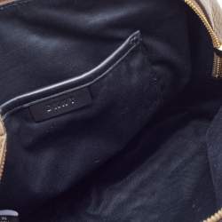 Pre Owned DKNY Beige Leather Zip Boston Bag