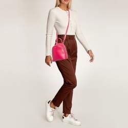 Pre Owned DKNY Pink Leather Mini Bryant Crossbody Bag