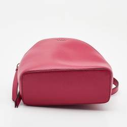Pre Owned DKNY Pink Leather Mini Bryant Crossbody Bag