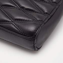 Pre Owned DKNY Black Quilted Leather Crossbody Bag