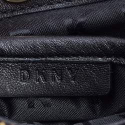 Pre Owned DKNY Black Quilted Leather Crossbody Bag